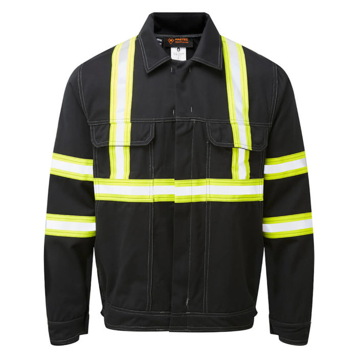 HAZTEC® Fulmar Flame Resistant Anti-Static Inherent Driver Jacket Black Front