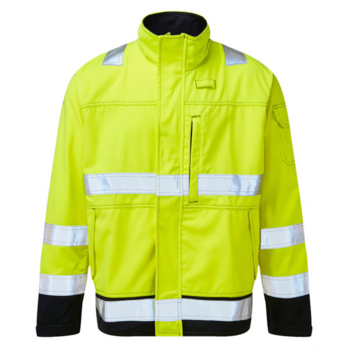 HAZTEC® Mondo Flame Resistant Anti-Static Hi-Vis Inherent Driver Jacket Yellow Front